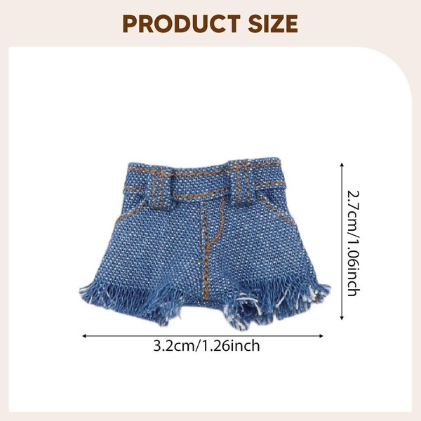 Sommershorts aus Stoff für 1:12 SZLIFE Puppen Blau – Lässiges Accessoire