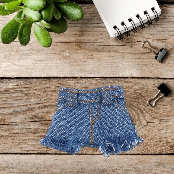 Sommershorts aus Stoff für 1:12 SZLIFE Puppen Blau – Lässiges Accessoire