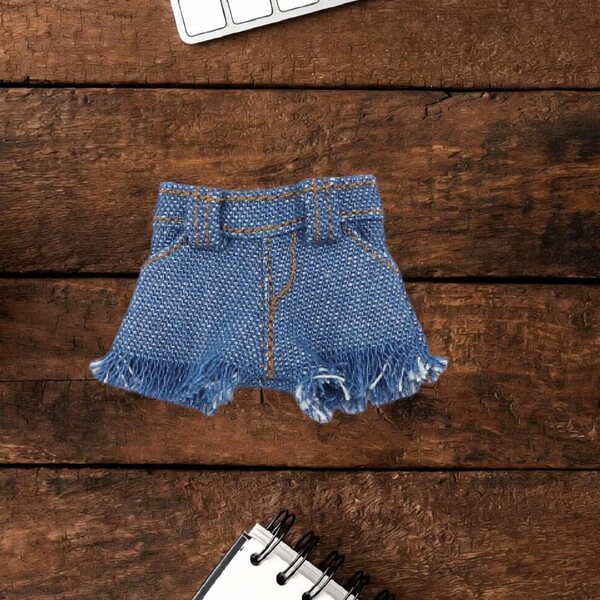 Sommershorts aus Stoff für 1:12 SZLIFE Puppen Blau – Lässiges Accessoire
