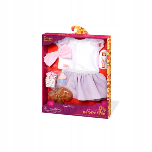 Our Generation Set Abbigliamento Deluxe per Bambole 46 cm Festa Compleanno