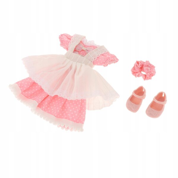 30-cm-BJD-Puppenkleidung mit hochwertigem Kleid, Accessoires und Schuhen