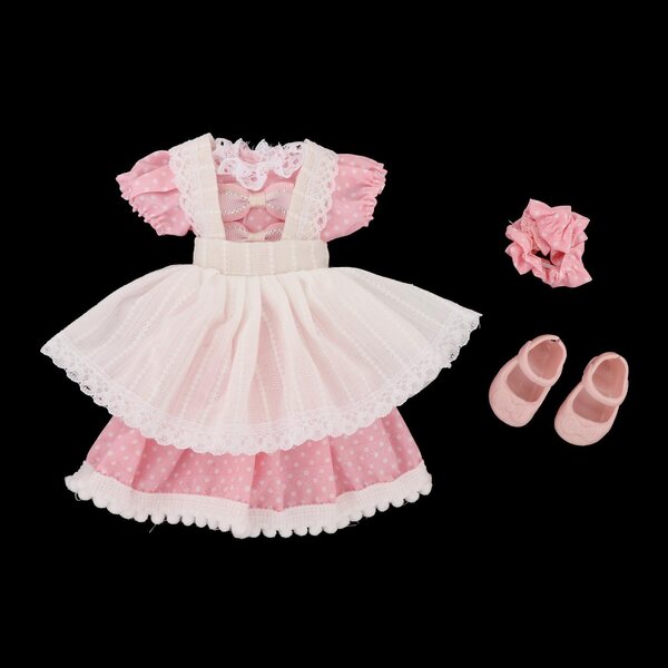30-cm-BJD-Puppenkleidung mit hochwertigem Kleid, Accessoires und Schuhen