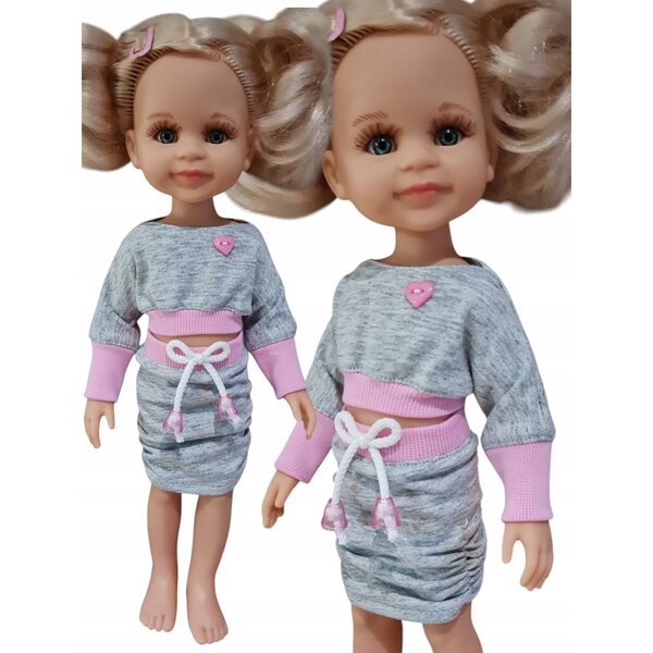 Für Paola Reina 32 cm Puppe Set 2 in 1 Sportshirt und Rock