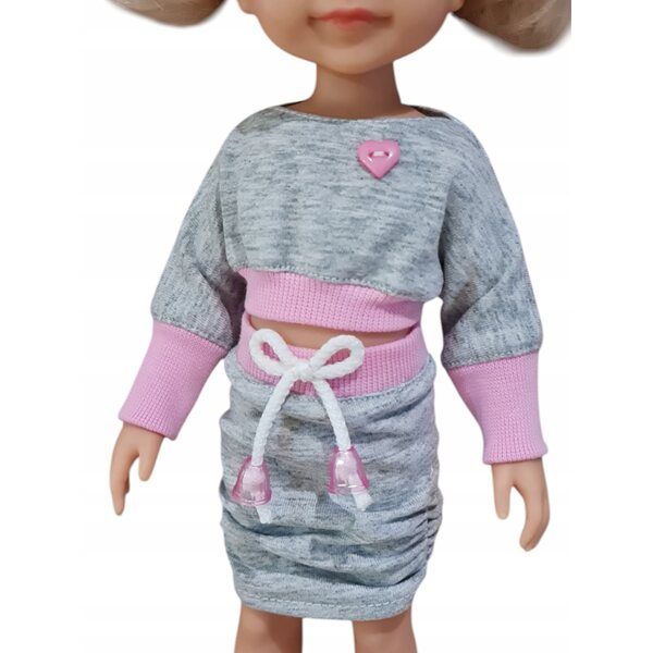 Für Paola Reina 32 cm Puppe Set 2 in 1 Sportshirt und Rock