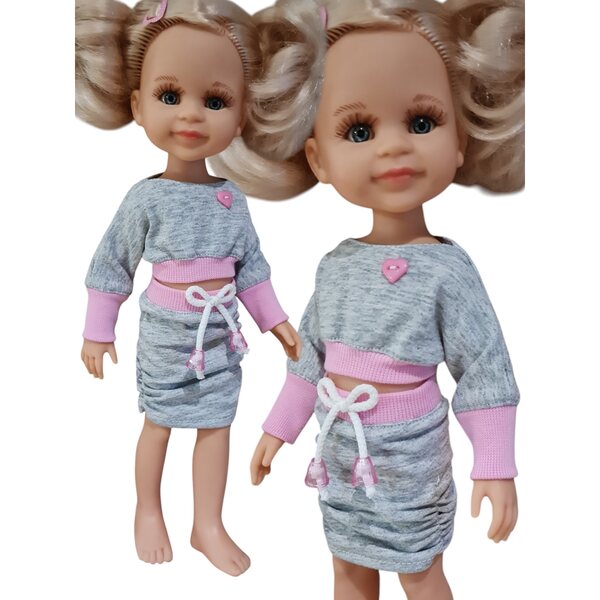 Für Paola Reina 32 cm Puppe Set 2 in 1 Sportshirt und Rock