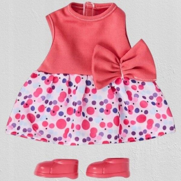 Bekleidungsset für Bobas-Puppen 40-45 cm Dolly Star mit Kleid und Schuhen