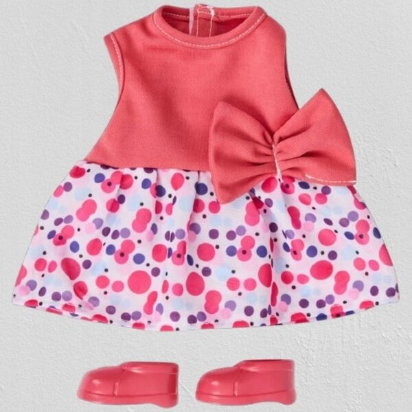Bekleidungsset für Bobas-Puppen 40-45 cm Dolly Star mit Kleid und Schuhen