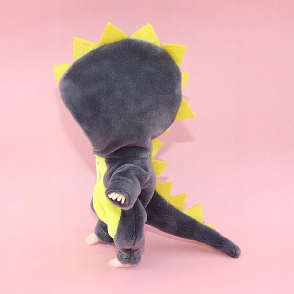 Kombinezon per Bambole 1/12 Cute Animals Nero e Grigio in Morbido Plush