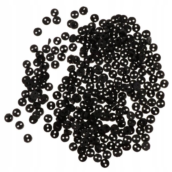 Doll diy 300p Czarny 4mm Guzik z żywicy dla Doll diy, , Szycie I Inne DIY