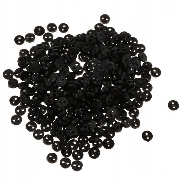 Doll diy 300p Czarny 4mm Guzik z żywicy dla Doll diy, , Szycie I Inne DIY