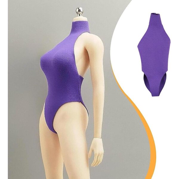 Costume da Bagno Estivo Viola Chiaro per Bambola 1:6 - Abbigliamento Miniatura 12''