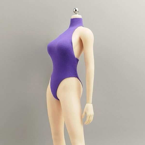 Costume da Bagno Estivo Viola Chiaro per Bambola 1:6 - Abbigliamento Miniatura 12''