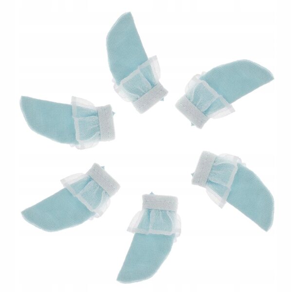 Set 3 paia calzini in pizzo per bambole 1/6 Blythe BJD colore blu