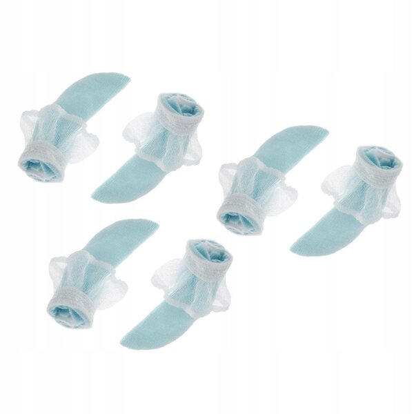 Set 3 paia calzini in pizzo per bambole 1/6 Blythe BJD colore blu