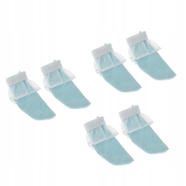 Set 3 paia calzini in pizzo per bambole 1/6 Blythe BJD colore blu
