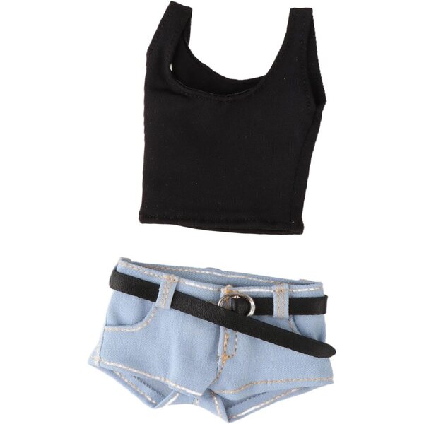 1/6 Puppenkleidungsset Jeans und kurze hellblaue Weste für 12-Zoll-Figuren