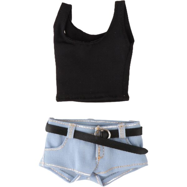 1/6 Puppenkleidungsset Jeans und kurze hellblaue Weste für 12-Zoll-Figuren
