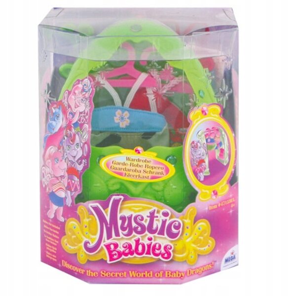 Mystic Babies Garderoba Giocattolo con Abiti e Accessori per Bambini dai 4 Anni