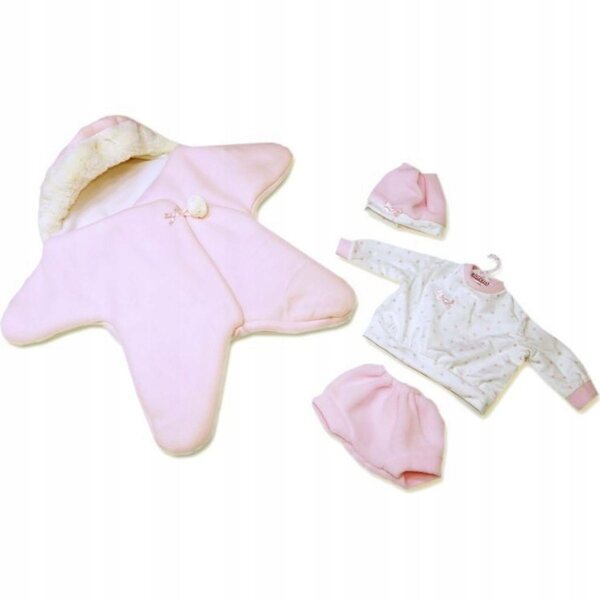 Llorens New Born Kleidung für 40–42 cm große Puppen aus rosa Fleece