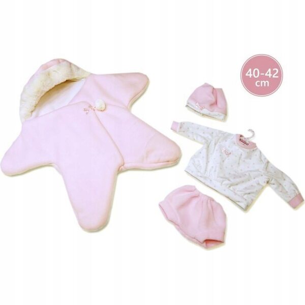 Llorens New Born Kleidung für 40–42 cm große Puppen aus rosa Fleece