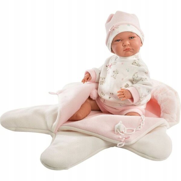 Llorens New Born Kleidung für 40–42 cm große Puppen aus rosa Fleece