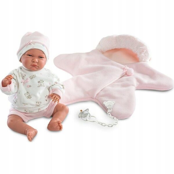 Llorens New Born Kleidung für 40–42 cm große Puppen aus rosa Fleece