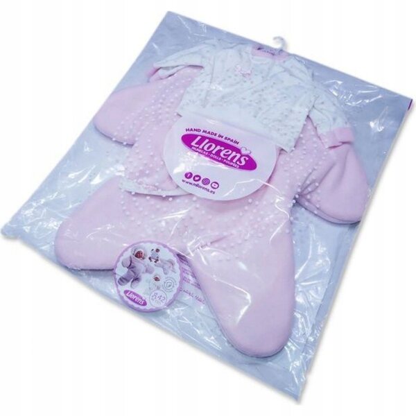 Llorens New Born Kleidung für 40–42 cm große Puppen aus rosa Fleece