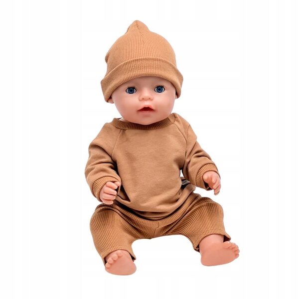 Cappellino per bambole Baby Born 42-43 cm colore cachi in cotone