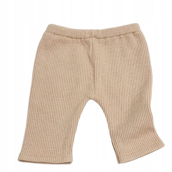 Beige Leggings für Miniland 38 cm und Paola Reina Puppen, Puppenkleidung