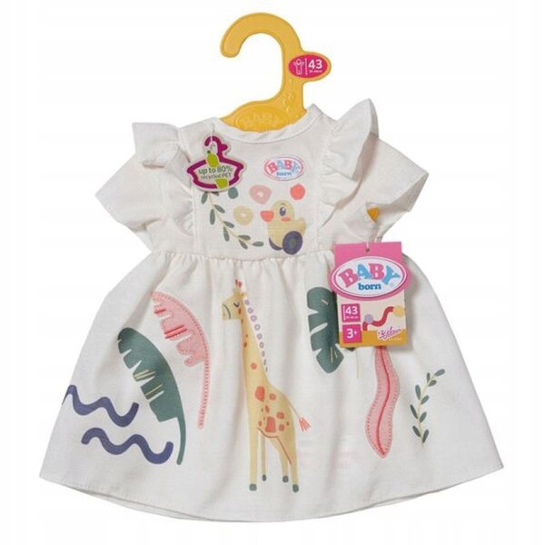 Abito safari con giraffa per una bambola BABY nata da 43 cm - leggera e comoda