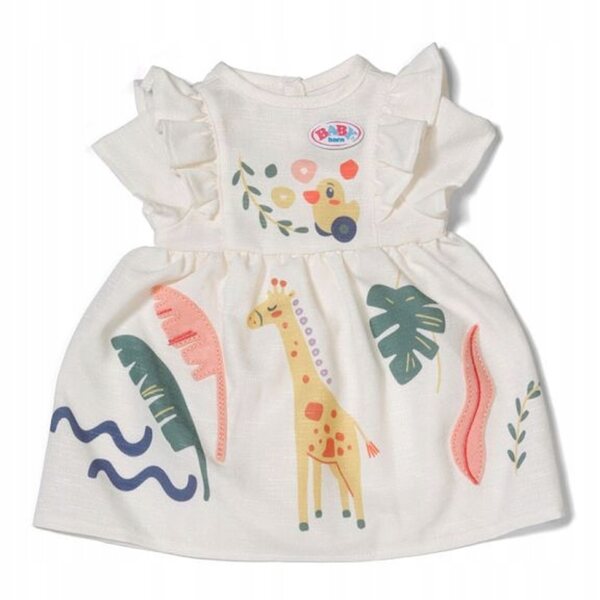 Abito safari con giraffa per una bambola BABY nata da 43 cm - leggera e comoda