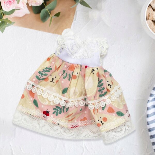 Kleidung für 20 cm große Puppen mit hochwertigem Kleid und Haarband