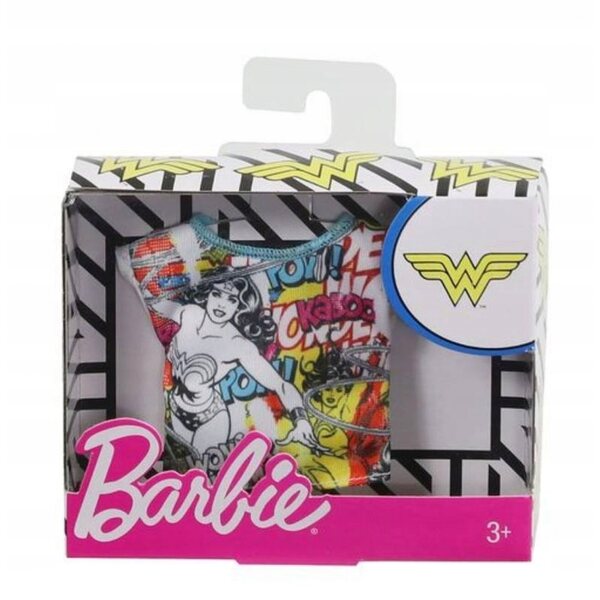 Oberteil für die Barbie Wonder Women-Puppe aus Stoff im Fisher-Price-Pop-Art-Stil