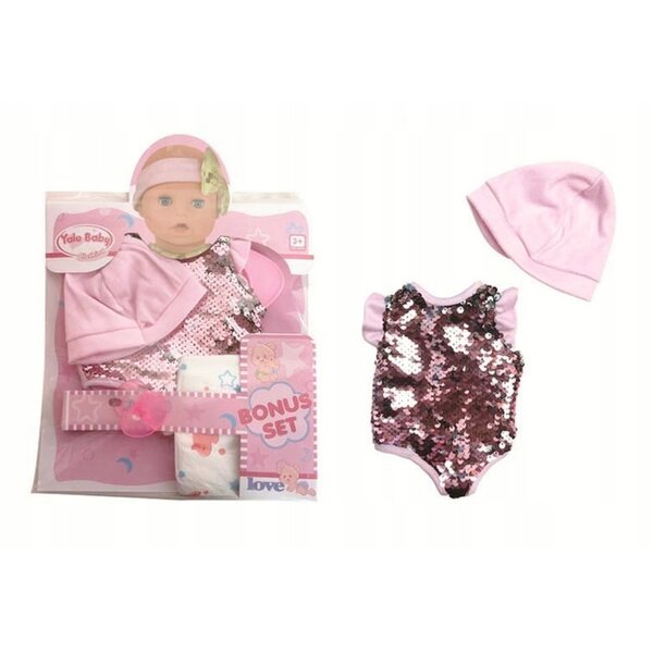 Ubranko dla lalki bobas Cekinowe Body czapeczka