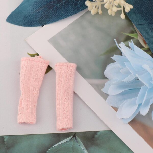 Calzini in miniatura rosa per bambole 1/12, accessori femminili in tessuto morbido