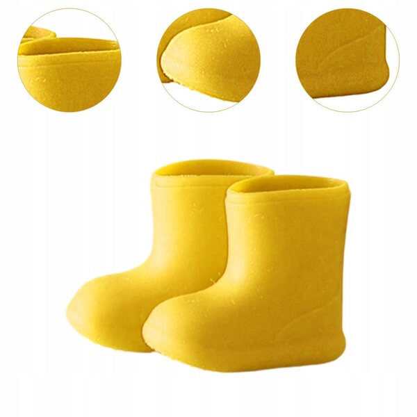 Gelbe Silikonschuhe für 1/12 BJD-Puppen, widerstandsfähig und stilvoll