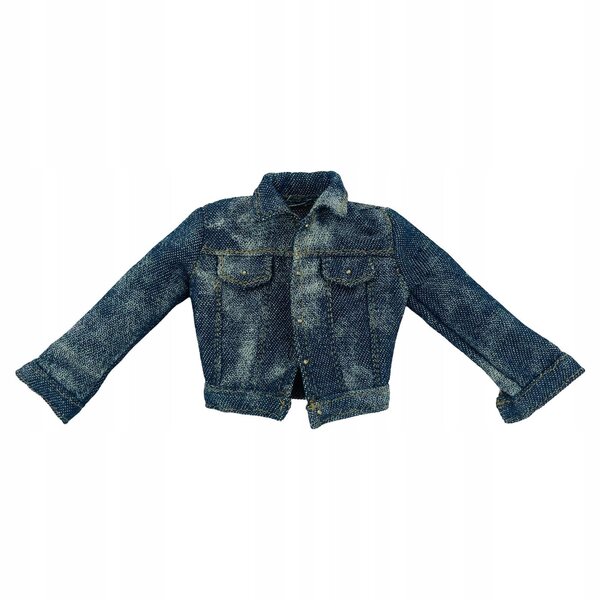 Damen 1:6 Dunkelblaue Action-Puppenjacke – handgefertigtes Modekleid