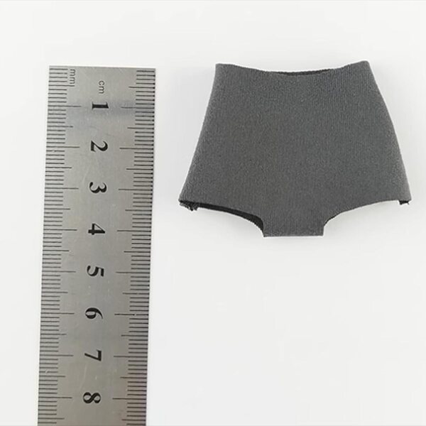 Abbigliamento Femminile 1/6 Elegante Top Fascia e Pantaloncini Grigio per Bambole