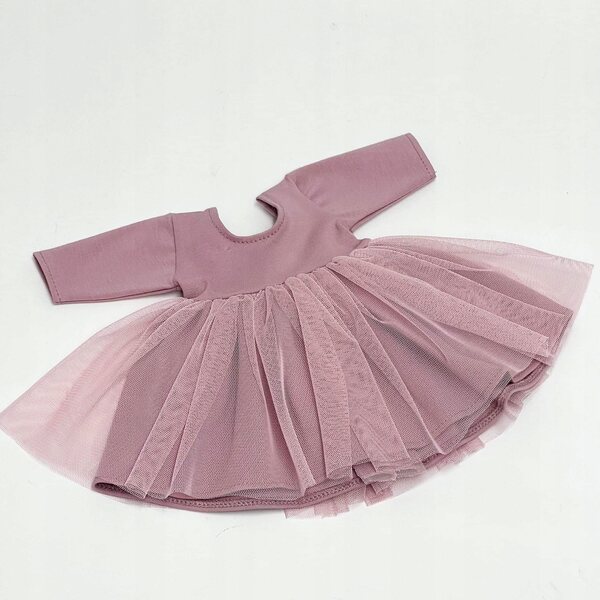 Ballerinakleid aus Tüll für 34–38 cm große Puppen, rosa Farbe, fleischige Baumwolle