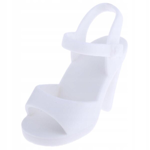 Scarpe a tacco alto bianche per bambole BJD 1/4 da 45 cm, eleganti e raffinate