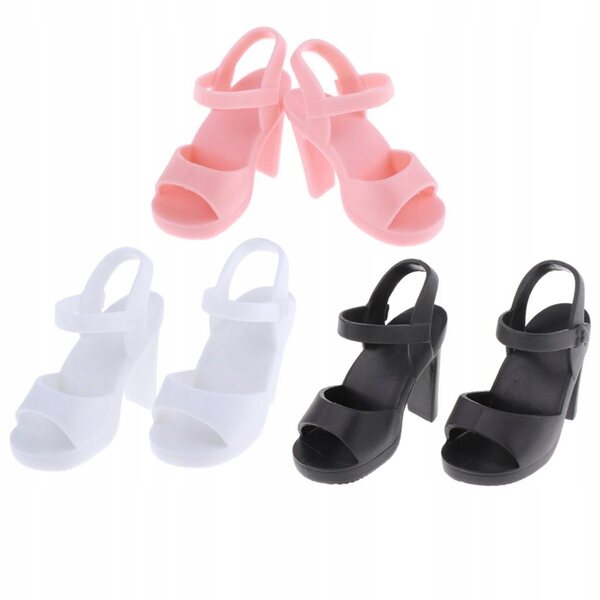 Scarpe a tacco alto bianche per bambole BJD 1/4 da 45 cm, eleganti e raffinate
