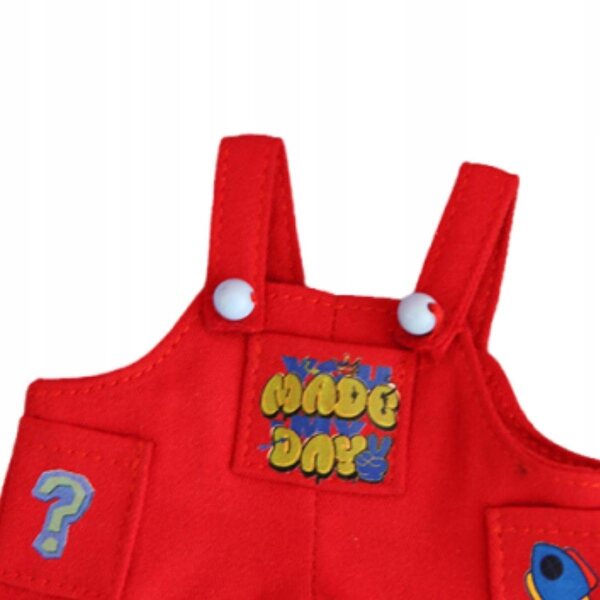 Mini vestiti per bambole in tessuto rosso facile da pulire, accessori decorativi