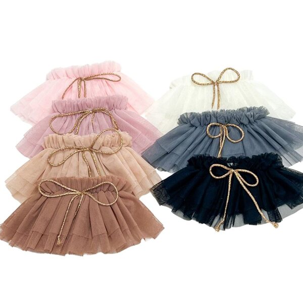 Ballerina-Set für Miniland 38 cm und Paola Reina 34 cm Puppen – Graphit-Tutu-Rock