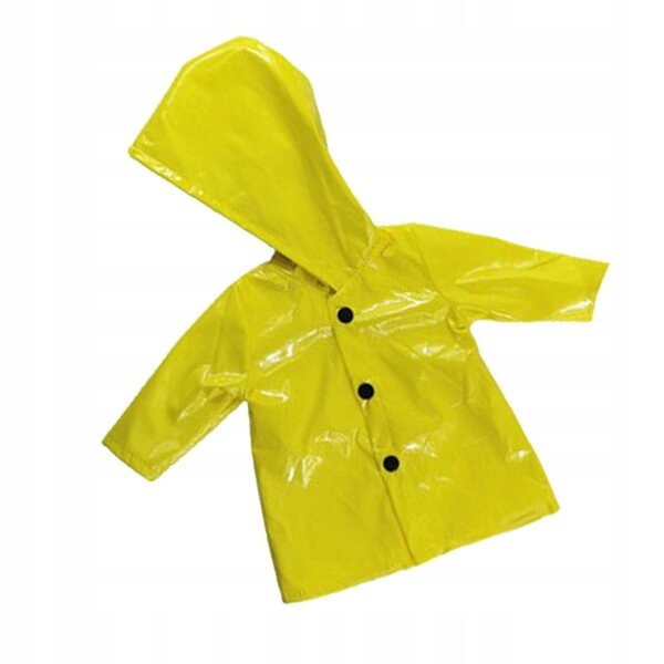 Impermeabile per una bambola da 18 pollici: vestito giallo impermeabile e alla moda