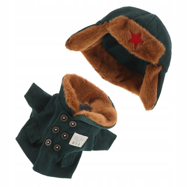 Militärkleidungsset für Puppen mit passender Mütze, weich und bequem