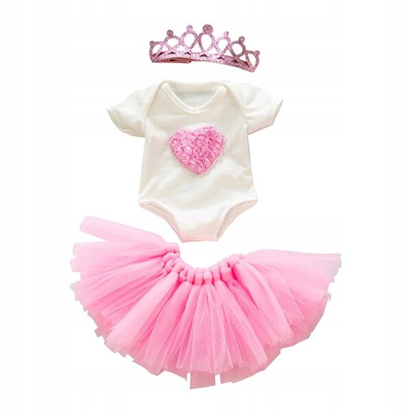 Laletta Principessa con Body e Gonna Rosa per Bambole da 18 Pollici