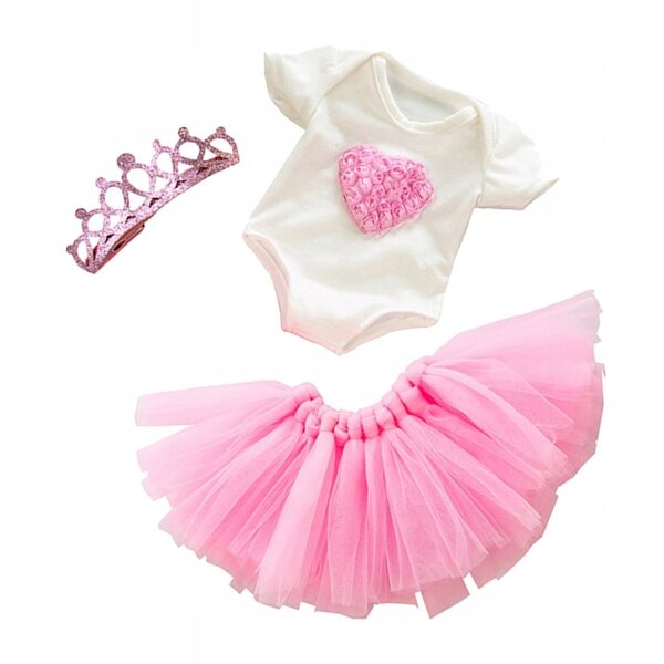 Laletta Principessa con Body e Gonna Rosa per Bambole da 18 Pollici
