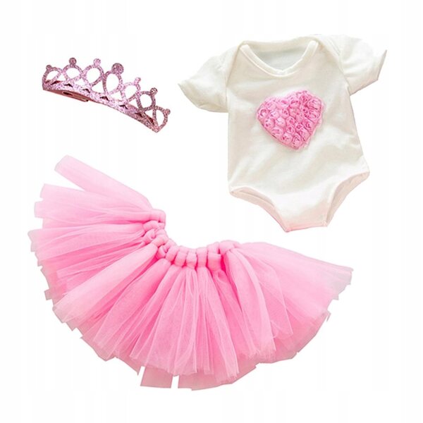Laletta Principessa con Body e Gonna Rosa per Bambole da 18 Pollici