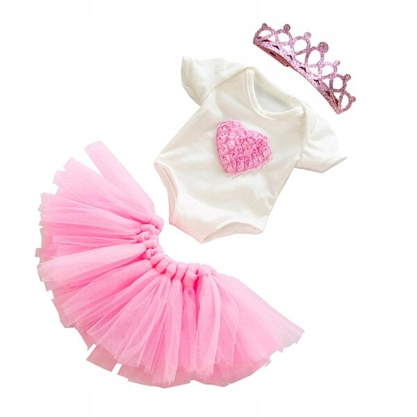 Laletta Principessa con Body e Gonna Rosa per Bambole da 18 Pollici