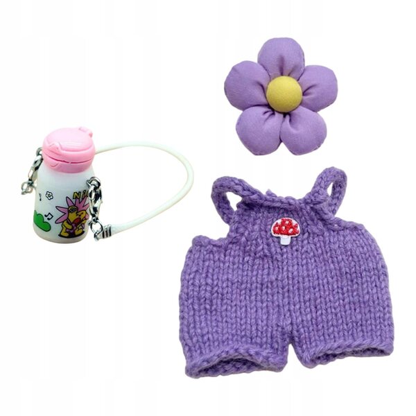 Set di abiti per bambole 17 cm fatti a mano con accessori e dettagli colorati